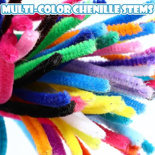 Libima 3800 Pcs Pipe Cleaners Bulk 20 Colors Chenille Stems Craft Supplies 12" Long Fuzzy Sticks 6 mm Teacher Welcome Back Gifts DIY Flower Kits for Art Bouquet Creative Activity Decor (Multicolor) - Image 5