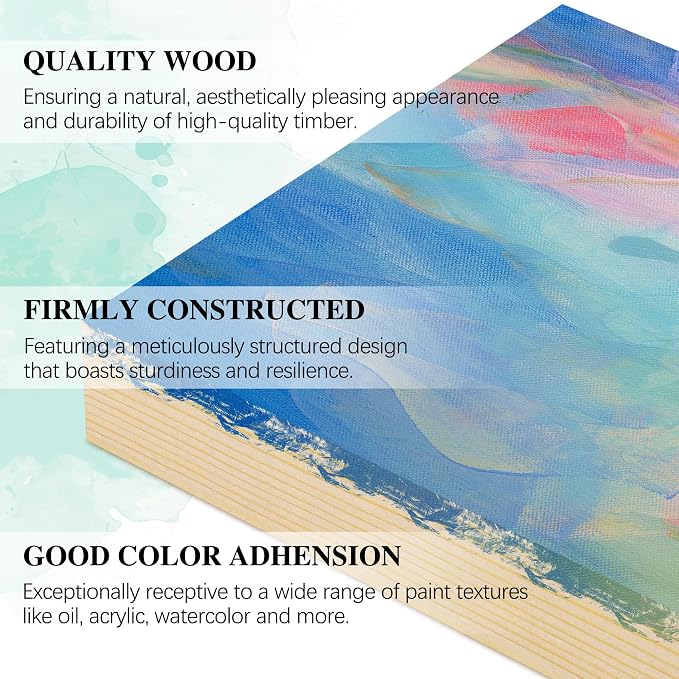 Aodaer 32 Pack Wood Panels 4 x 4 Inch Wooden Panels Canvas Unfinished Craft Wood Boards Panel for Art Crafts Acrylic and Oil Painting Pouring DIY Projects - Image 4