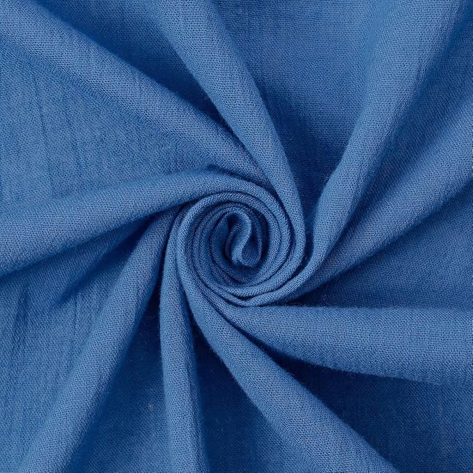 AK TRADING CO. 50" Wide 100% Cotton Island Breeze Gauze Fabric by The Yard – Lightweight, Breathable Material for Apparel, Crafts, Home Décor, Photoshoots, & DIY Projects (Royal Blue, 5 Yards) by Fabrics%7CEventDecor%7CCrafts%7CUpholsteryFoam