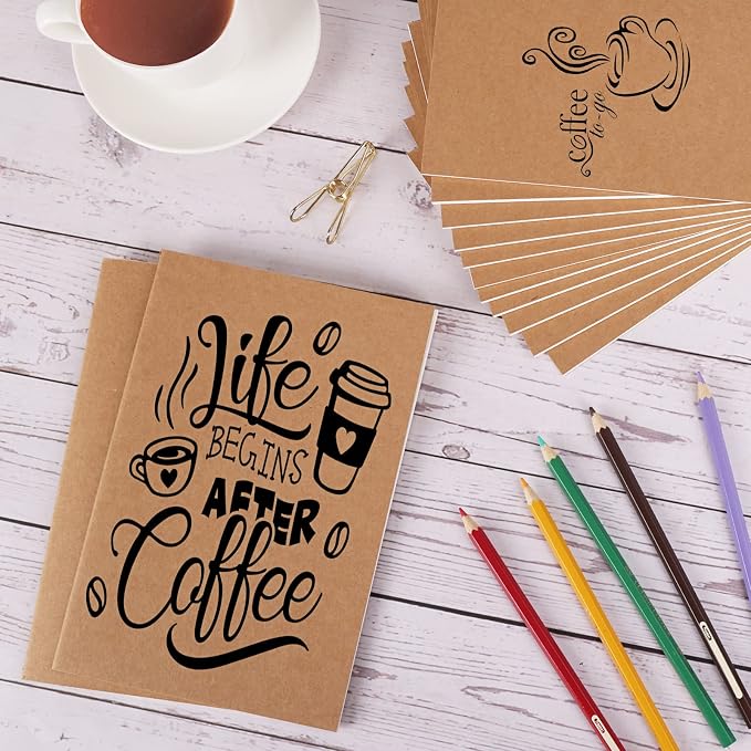 EOOUT 80pcs Kraft Notebooks for Kids, Blank Journals Bulk, Sketch Books, 60 Pages Composition Notebook, 80gsm, 8.3x5.5 Inches, Travel Journal Set, for Travelers, Students and Office Supplies - Image 5