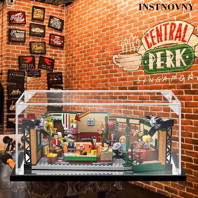 Innovny Acrylic Display Case for Collectibles & Lego 21319 Building Kits - Clear Case for Action Figures & Car Model Toys (Black, 13.8*9.8*5.9 inch) - Image 5