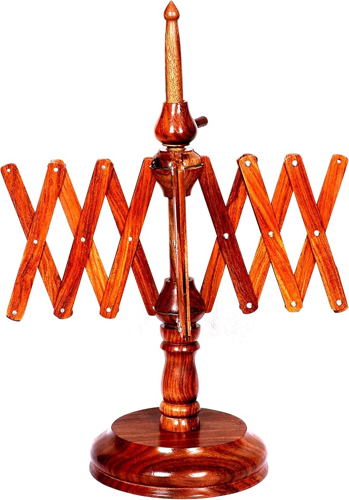 Vintage Wooden Yarn Winder for Knitting and Crocheting Wool Yarn String and Fiber Ball Winder(Rose Wood Swift) - Image 9