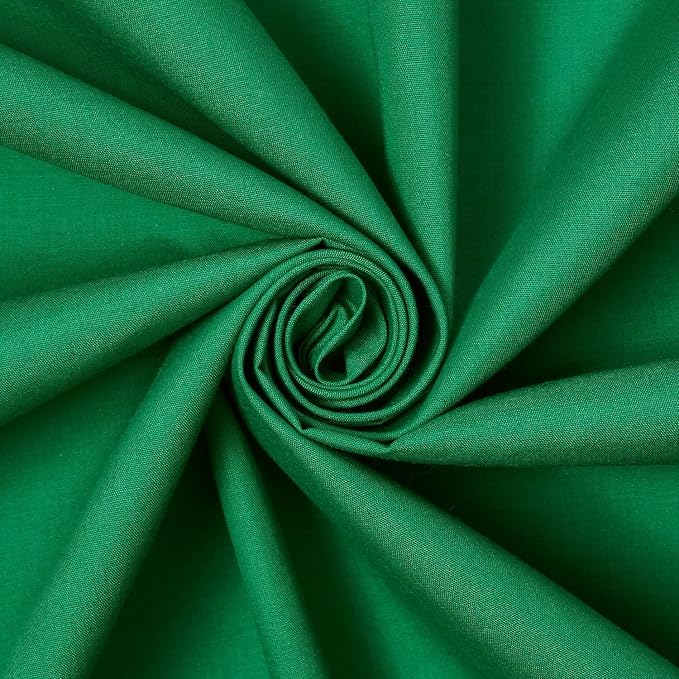 Cotton Polyester Broadcloth (44/45 Inch) Plain Weave Fabric by The Yard - for Sewing Fashion Apparel, Decor, & More (Forest Green, 1 Yard) by FWD