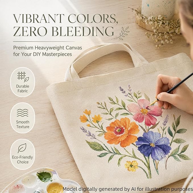 30Pcs Blank Tote Bags, Blank Canvas Tote Bags for Do It Yourself Enthusiast | Suitable for Do It Yourself Enthusiast Personalized Craft, Do It Yourself Gifts for Family, or Friends - Image 4