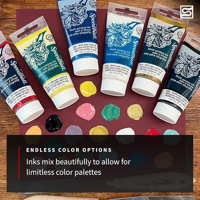 Speedball Water-Soluble Block Printing Ink, 5-Ounce Tube (Violet)