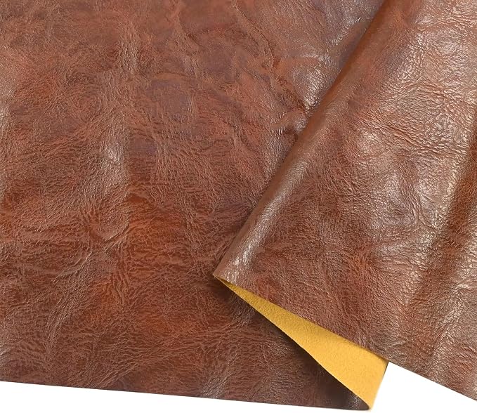 200x140cm Brown Soft Faux Leather Fabric, 1mm Thick PU Material | Exquisite Artificial Leather offers unparalleled comfort and elegance. Perfect for upholstery, fashion, and crafting. by Yoquare