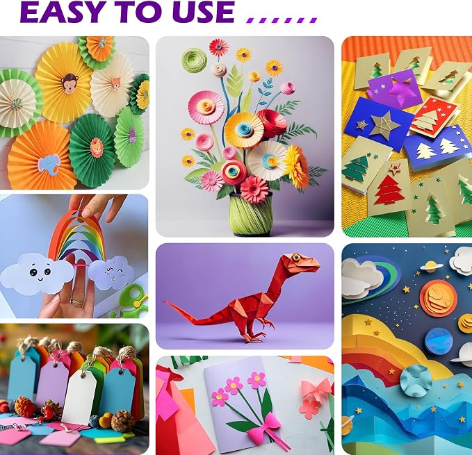 TUXIYA 160 Sheets 8.5" X 11" Colored Cardstock, 80 Colors Card Stock | 180GSM/65LB 80 Assorted Colors Construction Paper Printer Paper for Printing, Card Making, DIY Crafts, School Supplies,Party - Image 7