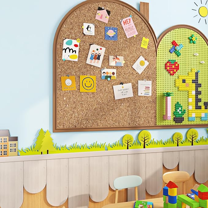 ReWallpaper Large Cork Board Roll 1.5mm Thick Self Adhesive Cork Boards for Wall Natural Corkboard Roll Peel and Stick Backing for Bulletin Board Decorations DIY Classroom Home Kitchen 17.3in x 16.5ft - Image 4