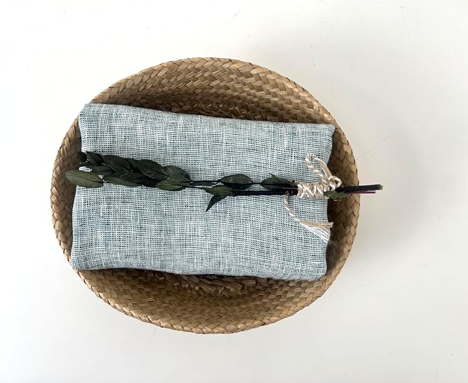 100% Linen Fabric, Délavé Vintage Yarn Dyed, Medium-Heavy Weight – 52" Wide Pre-Washed Soft for Apparel, Crafts & Home Decor | The Linen Lab (Green Dot, 3 Yard pre Cut) - Image 5