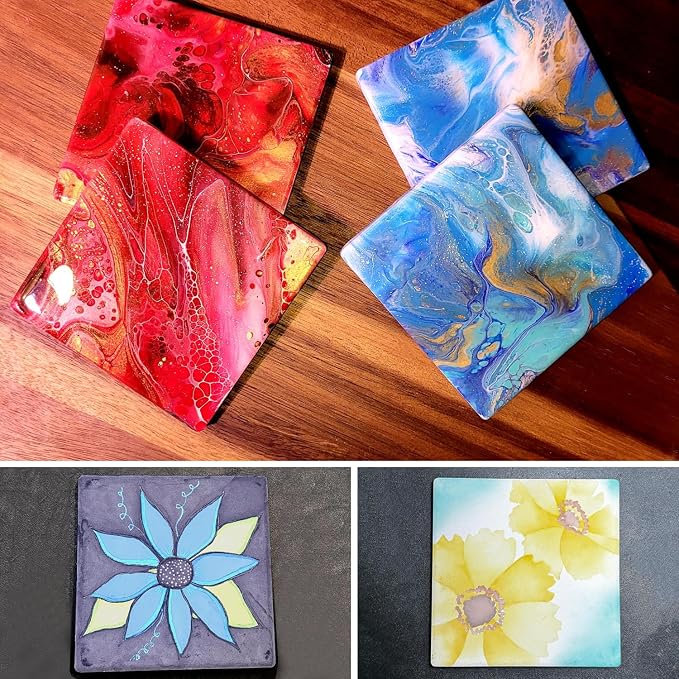 52 PCS Square Blank Ceramic Coasters - 4 x 4 Inch Unglazed Ceramic Coasters with Cork Backing Pads, Artistic Tile Coasters for DIY, Mosaics, & Crafts - Image 7