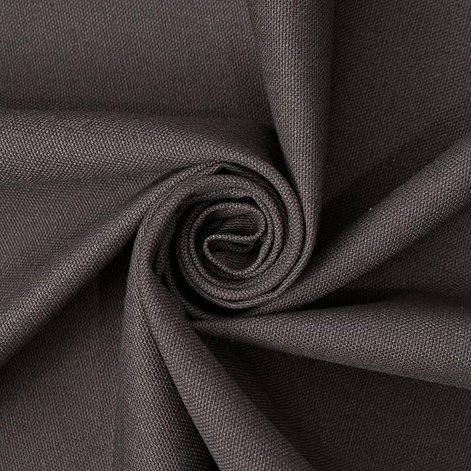 Cotton Duck Canvas Fabric Heavy Duty Outdoor 10 Oz Thick Cloth Material By The Yard & Roll Wholesale - Charcoal (5 Yards) by FWD