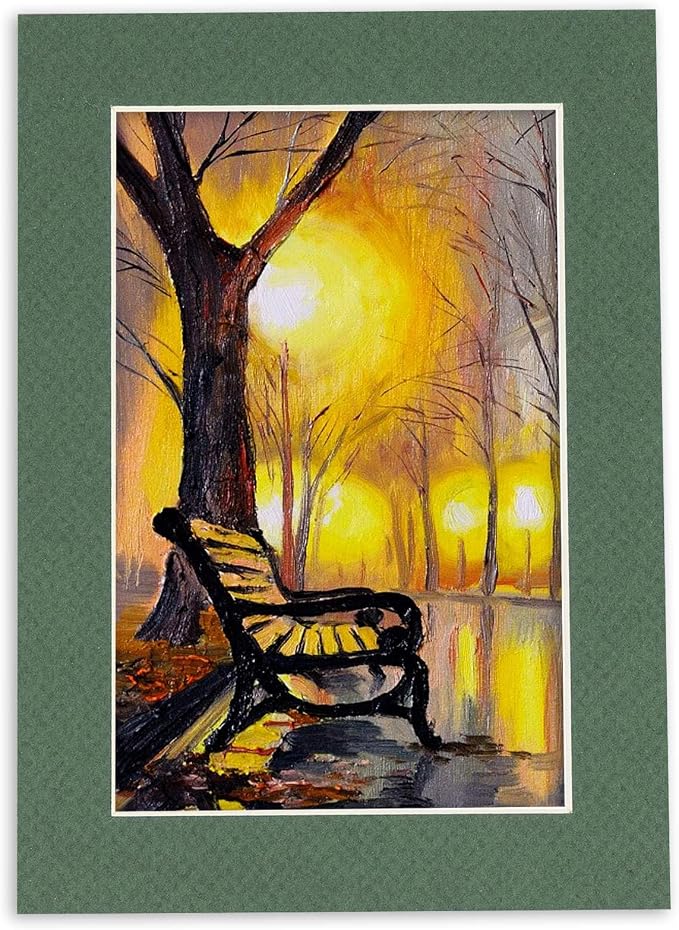 8x12 Mat for 11x14 Frame - Precut Mat Board Acid-Free Show Kit with Backing Board, and Clear Bags Hunter Green 8x12 Photo Matte Made to Fit a 11x14 Picture Frame Matboard for Framing, Pack of 1 Mat - Image 9