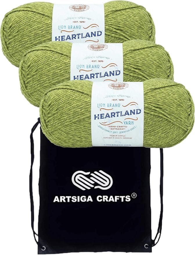 Lion Brand Yarn Heartland 136-175 Haleakala | 3 Skeins, Same Dye Lot, Project Bag, CYC #4 Worsted, 100% Acrylic, Ideal for Crochet, Knitting Scarves, Blankets by LionBrandYarn