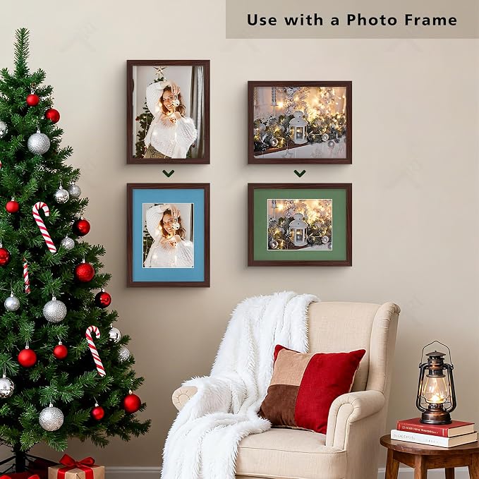 Golden State Art 10 Pack Mixed Color Photo Mats 11x14 for 8x10+Backing+Bags | Acid-Free Pre-Cut 7.5x9.5 Opening 4-Ply Bevel Cut White Core Photo Matte Matting Includes 10 Backing Board 10 Clear Bags - Image 7