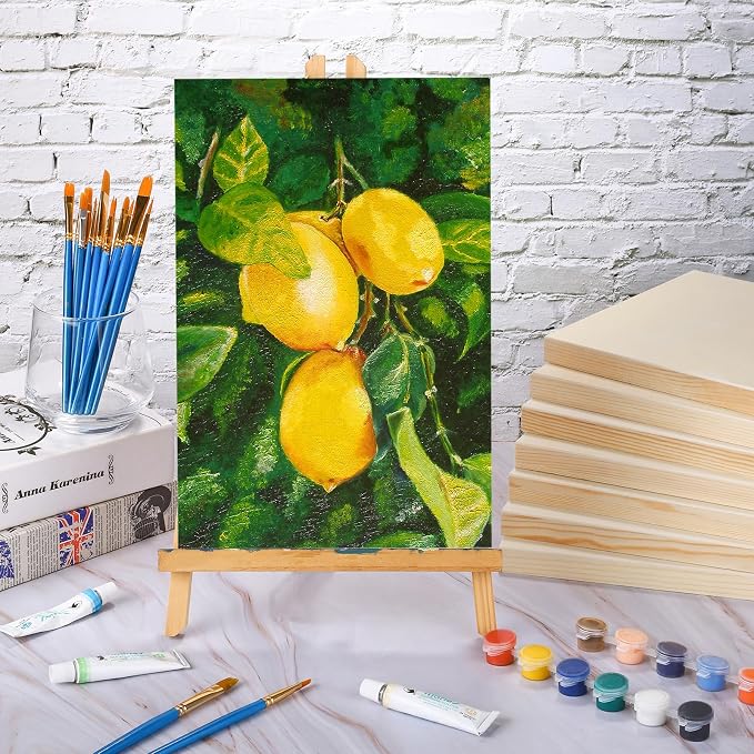 Aodaer 8 Pack Wood Panels 8 x 12 Inch Wooden Panels Canvas Unfinished Craft Wood Boards Panels for Art Crafts Acrylic and Oil Painting Pouring DIY Projects - Image 5