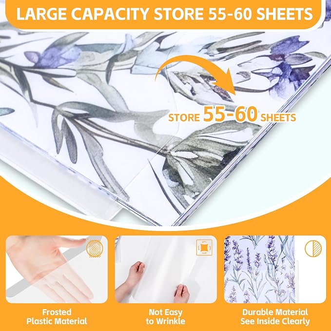 40 Pack Scrapbook Paper Storage 12x12 Paper Organizer with 120PCS Sticky Index Tabs for Holding Scrapbooking, Vinyl Sheets, Cardstock and Photos - Image 3