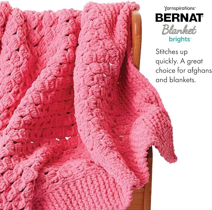 Bernat Blanket Brights Chenille Crochet Yarn, Unicorn Brights, 2-Pack | #6 Super Bulky Yarn, 100% Polyester, Soft Chenille Crochet Yarn for Blankets, Knitting & Crafts, 220yd, 300g/10.5oz per skein - Image 8