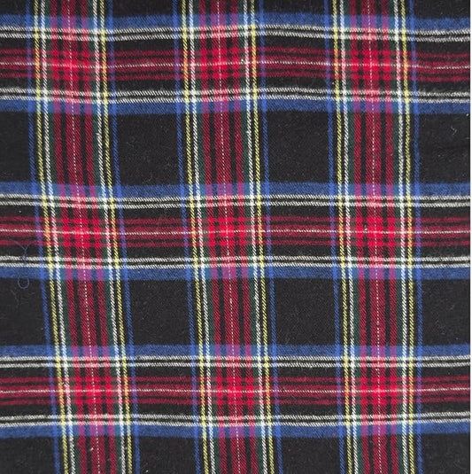 FabricLA 100% Cotton Flannel Fabric 60" Wide 180 GSM Lightweight - Super Soft Fabric for Sewing Quilts Pajamas Blankets Shirts and Crafts - North Peak Tartan Check, Style 3-25 Yard Pre Cut by FabricLA