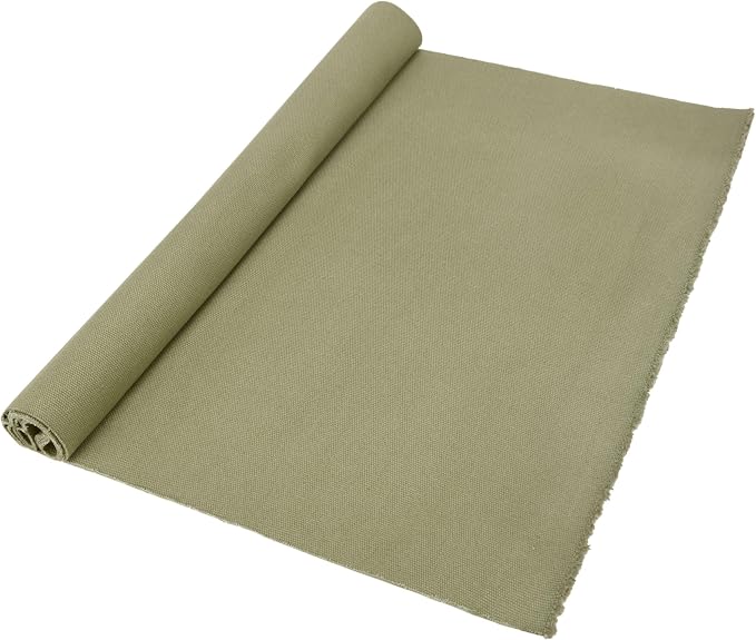 16oz Cotton Canvas Fabric, Nature Duck Fabric Textile Medium Weight for Painting, Sewing, Crafts, Embroidery, Bag, Cut by Yard (Cotton Canvas - Green, Half Yard (58" x 18")) - Image 9