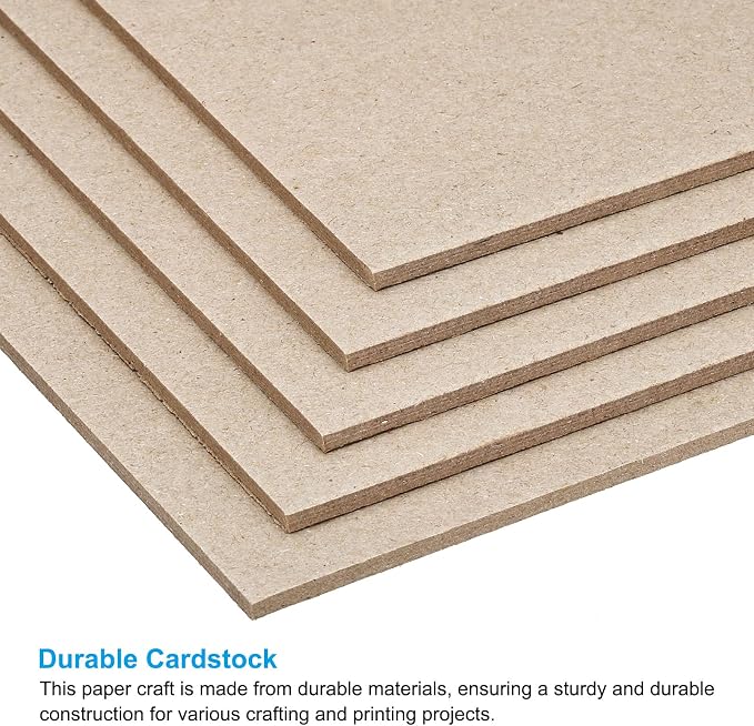 PATIKIL 12x8x0.12" Chipboard Sheets, 20Pcs 120PT Thick Book Board Binders Board Sturdy Bookbinding Supplies for Book Binding Cover, Gray - Image 4