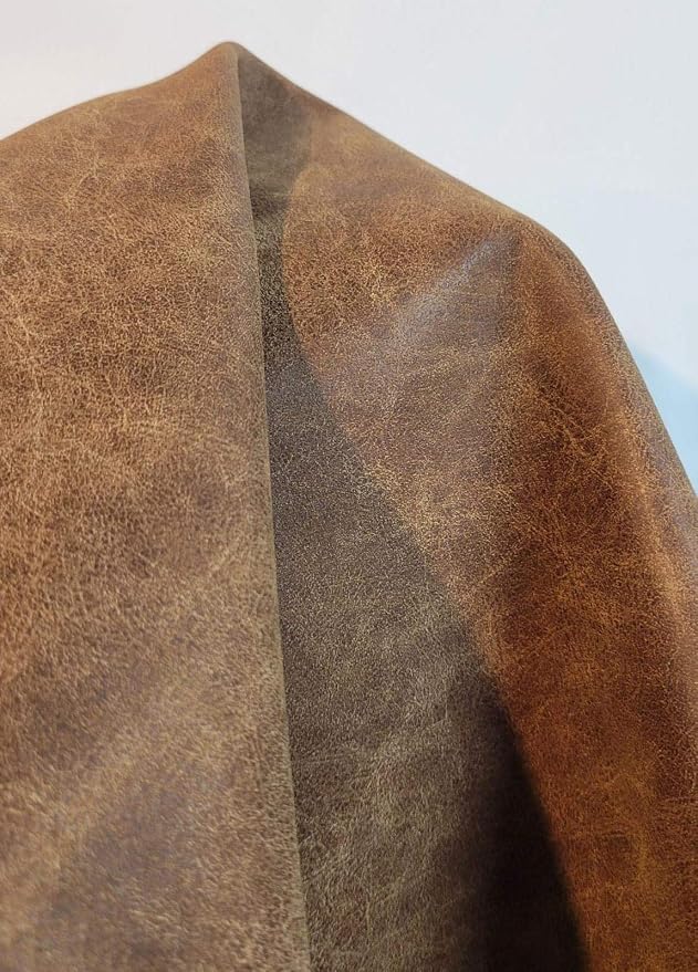 NAT Leathers | Acorn Soft Faux Leather Upholstery Fabric (Peta Approved Vegan) | 10 Yards Cut by The Yard | Synthetic PU Pleather 0.9mm Smooth | 360"x54" - Image 2