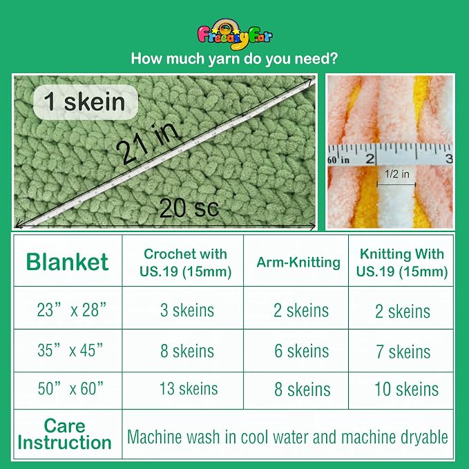 Chunky Chenille Yarn for Crocheting - Bulky Fluffy Yarn for Knitting -100% Polyester-Hand Knitting Blanket DIY (Sage Green, 8 Pack) - Image 7