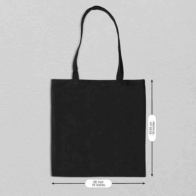 Urban Villa Cotton Tote Bags 28x36 (Set of 24) Black - Image 9