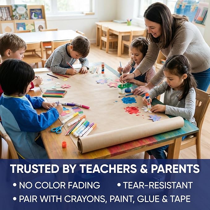 Multi-Color Construction Paper Set 36" x 100 ft – 12 Colors, Made in USA – Bulletin Board Paper for Classrooms, School & Arts Crafts | Bulletin Board Paper for Classroom, School Projects, Arts & Crafts, DIY Decorations, Kids Gift & Flower Wrapping - Image 6