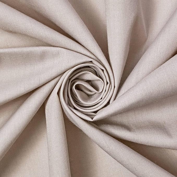 Cotton Broadcloth Fabric Lightweight Soft Solid Woven Polyester Blend By The Yard & Wholesale - Silver (20 Yards) by FWD