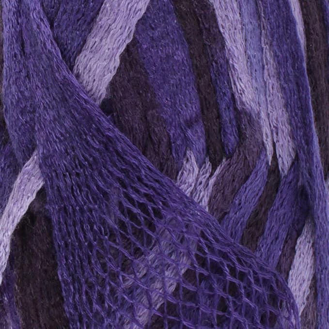 JubileeYarn Mesh Fishnet Yarn - Chunky Acrylic - 200g/Skein - Fused Purple - 2 Skeins - Image 2