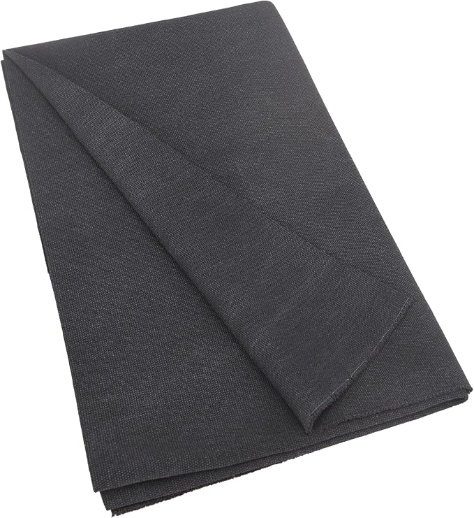 100% Cotton Canvas by The Yard, 16oz Natural Duck Fabric for DIY Upholstery, Tool Bags, Painting, Work Aprons & Crafts (Soild Washed Canvas-Black, 1.5 Yard (58" x 54")) - Image 4