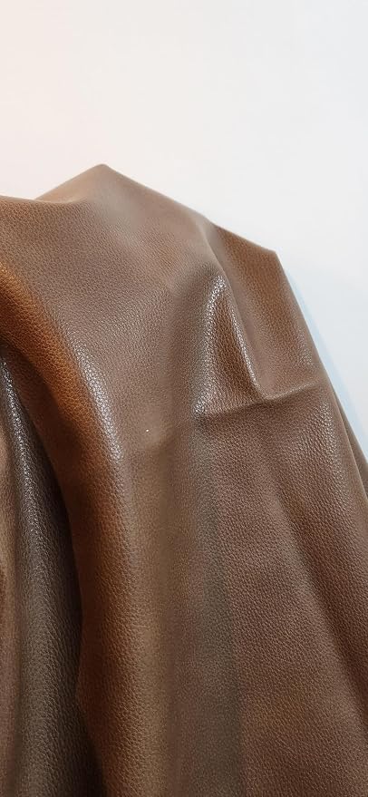 Soft Faux Leather Fabric PU (Peta Approved Vegan) Leather by the Yard Synthetic Pleather 0.9 mm Nappa 54 inch Width Soft Smooth Upholstery (Walnut, BY THE Yard) - Image 5