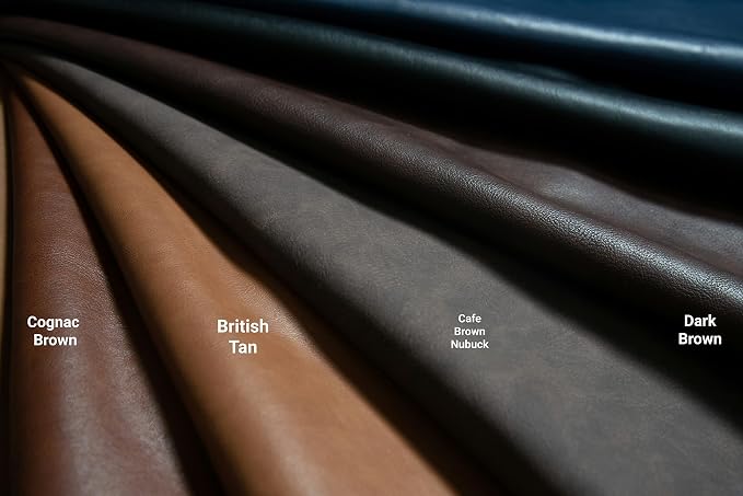 NAT Leathers | Tan Cognac Brown Soft Faux Vegan Leather PU (Peta Approved Vegan) | 3 Yards (108 inch Length x 54 inch Wide) Cut by the Yard | Synthetic Pleather 0.9 mm Smooth Upholstery | 108"x54" - Image 6