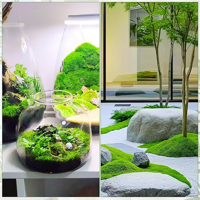 Yomirduy Artificial Moss for Crafts, 3.5OZ Fake Green Moss for Potted Plants, Faux Moss Decor for DIY Decorative, Walls,Table Centerpieces Decor Fairy Garden Model Making (100g)