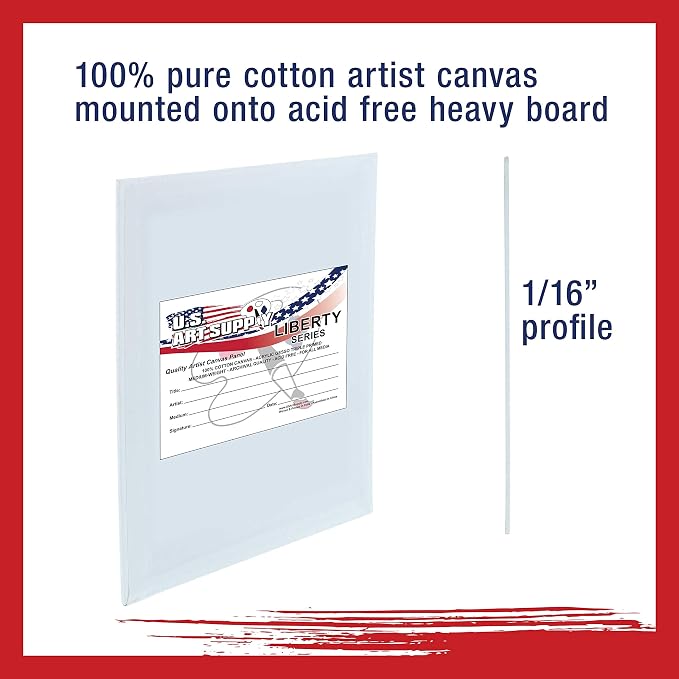 U.S. Art Supply 8 X 10 Inch Art Canvas Board Panels 48 Pack - 8 Ounce Heavyweight Cotton Acid Free Canvases for Painting Acrylics and Watercolor (1 Case of 48 Single Canvas Painting Panels) - Image 5