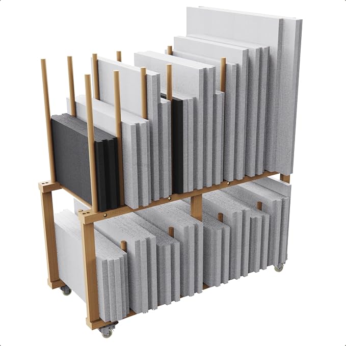 Art Storage Rack, Art Canvas Storage, Art Drying Rack, Canvas Boards Rack Art Storage with Handle & Caster Wheels for Drawing Board, Panel, Paper Pad for by UNZERO