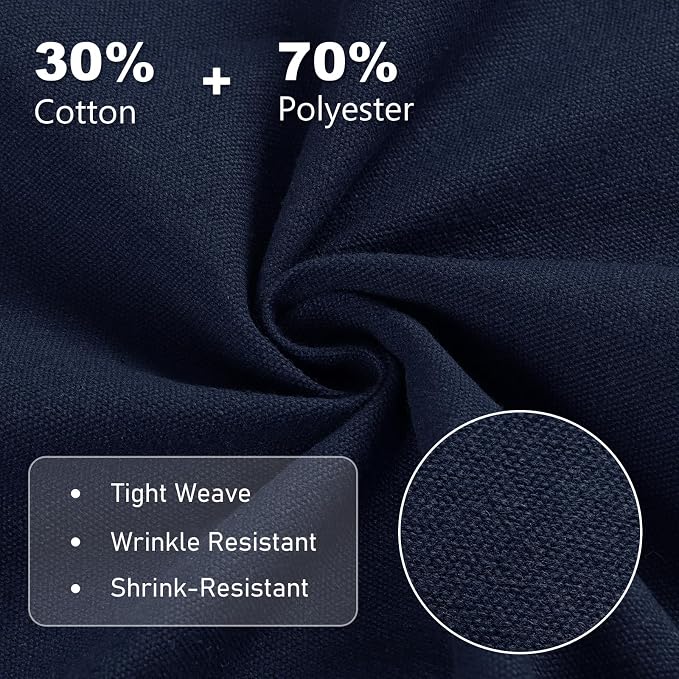 12oz Heavy Duty Canvas Fabric, 59" W Natural Cotton Duck Cloth 8 Yards | by The Yard, Durable, Thick & Heavy Sewing Material, for Arts & Crafts, Bags, Covers, Painting, Home Decor, Navy Blue - Image 4