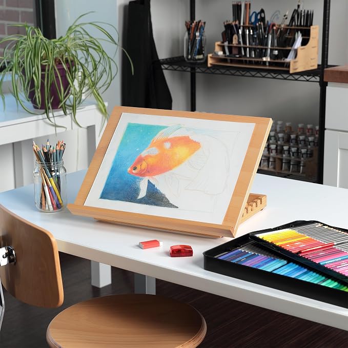 SoHo Urban Artist 12x16 Adjustable Portable Drawing Board Stand Easel, 5 Positions, Natural Beechwood Finish - Image 2