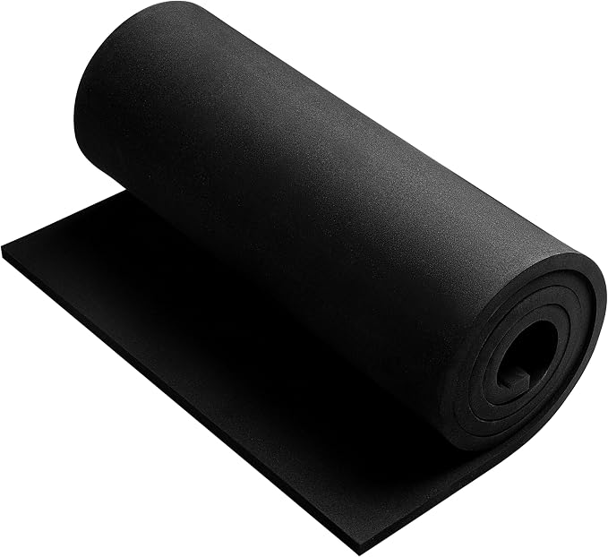 AMZQNART 12mm EVA Foam Sheets Roll 16x59in Black for Cosplay DIY 90kg/m3 | High Density, High stability, Craft Armor and Weapons, Halloween Costumes, Christmas, Easter, Thanksgiving by AMZQNART