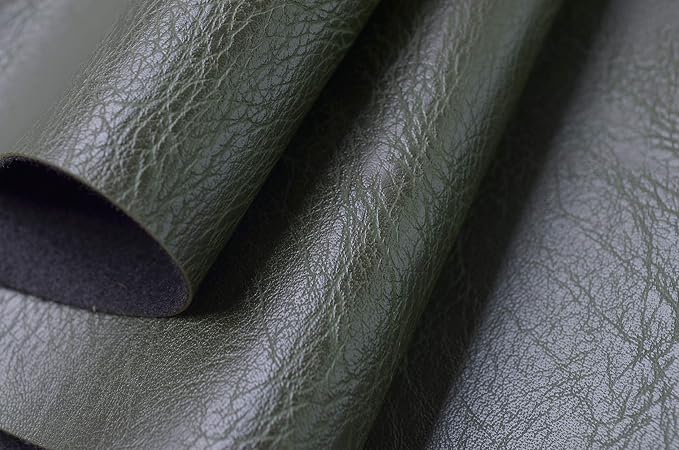 Wento Thick 2 Yard Faux Leather Fabric Soft Skin Grain PU Leather Fabric for Furniture Cover Reupholster Sofa Chairs Cushions Vinyl Upholstery (2 Yards, Dark Green) - Image 2