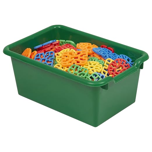 ECR4Kids Scoop Front Storage Bin, Multipurpose Organization, Assorted, 5-Piece - Image 12