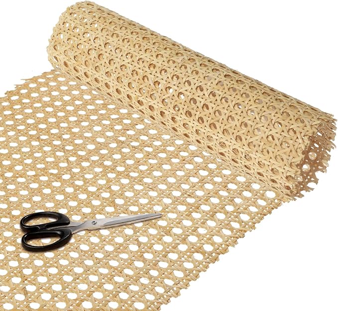 2 Feet 18'' Width Natural Woven Cane Webbing Roll, Rattan Repair Material | Pre-woven Natural Rattan Cane Webbing Roll, Durable Material, Flexible to Cut, Ideal for Chair Repair, Cabinet Renovation by Yalikop