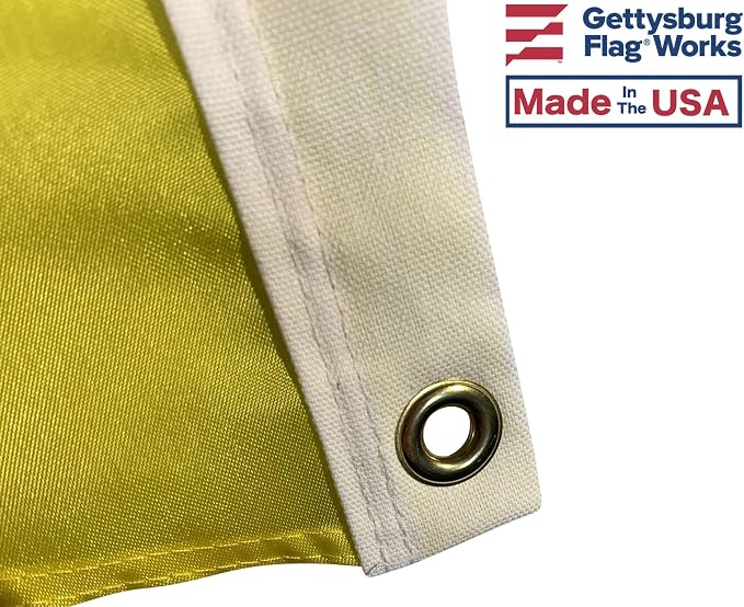 Set of 3 Blank FM Yellow Nylon Pennant Flags - Size 12x18" - Proudly Made in the USA - Image 2