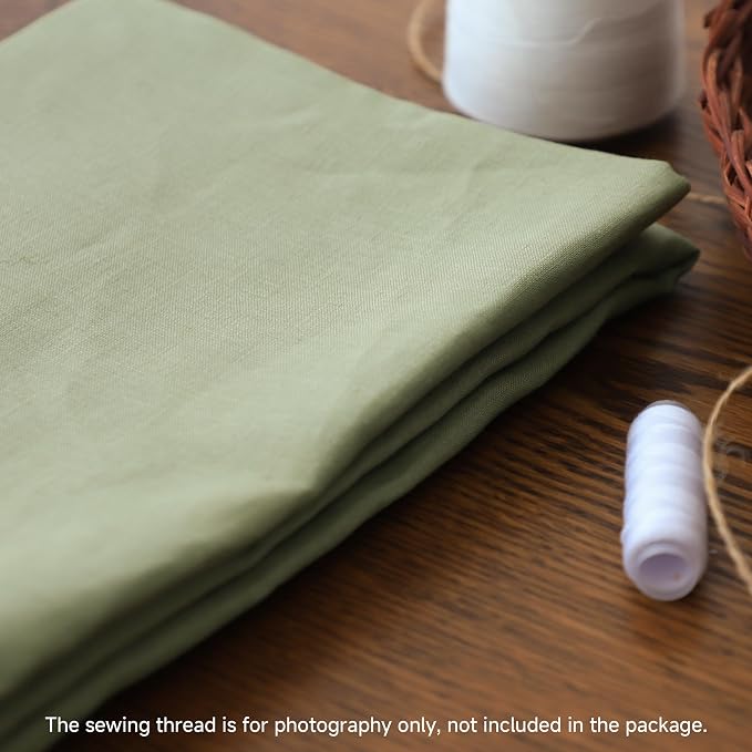 Simple&Opulence 100% Nature Pure Linen Fabric 78 Inch by The Yard, Plain Solid Color Linen Fabric for Sewing, Embroidery, Needlework, Bag, Tablecloths, Garments Craft Accessories(Sage Green) - Image 4