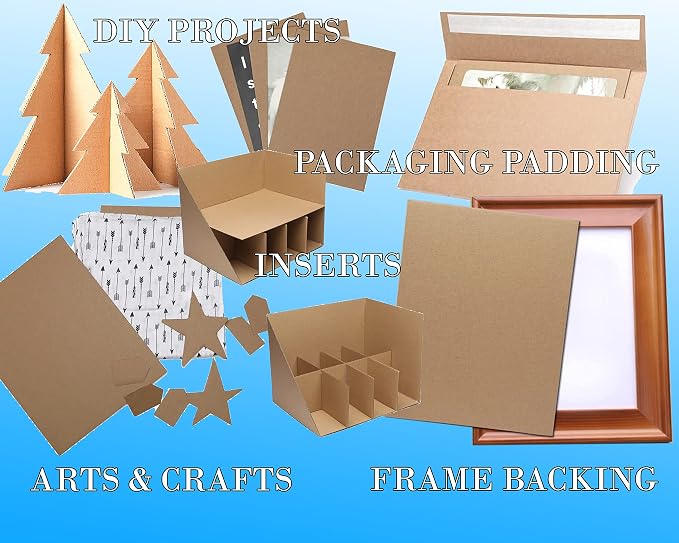 16x16 Large Cardboard Sheets Target Backer 50 Pack 3/16" Thick Corrugated Cardboard Blanks 16x16 Flat Cardboard Dividers, Inserts for Mailers Hard Sheets for Packing, Mailing, Moving, Shipping, Crafts - Image 6