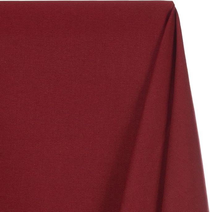 Cotton Duck Canvas Fabric Heavy Duty Outdoor 10 Oz Thick Cloth Material By The Yard & Roll Wholesale - Burgundy (5 Yards) - Image 2
