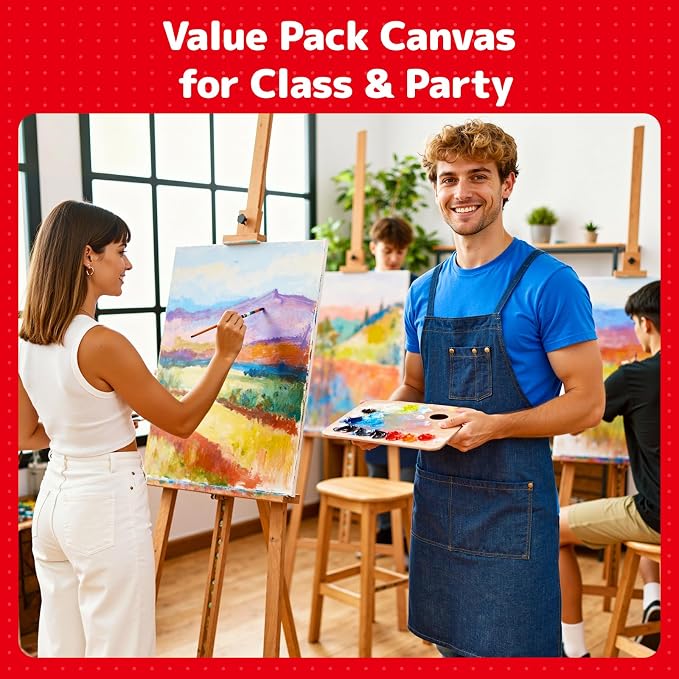 32 Pack 12x16 inch Large Flat Canvas Boards for Painting | Gesso Primed Acid-Free 100% Cotton Paint Canvas Panels for Acrylics Oil Watercolor Tempera - Image 7