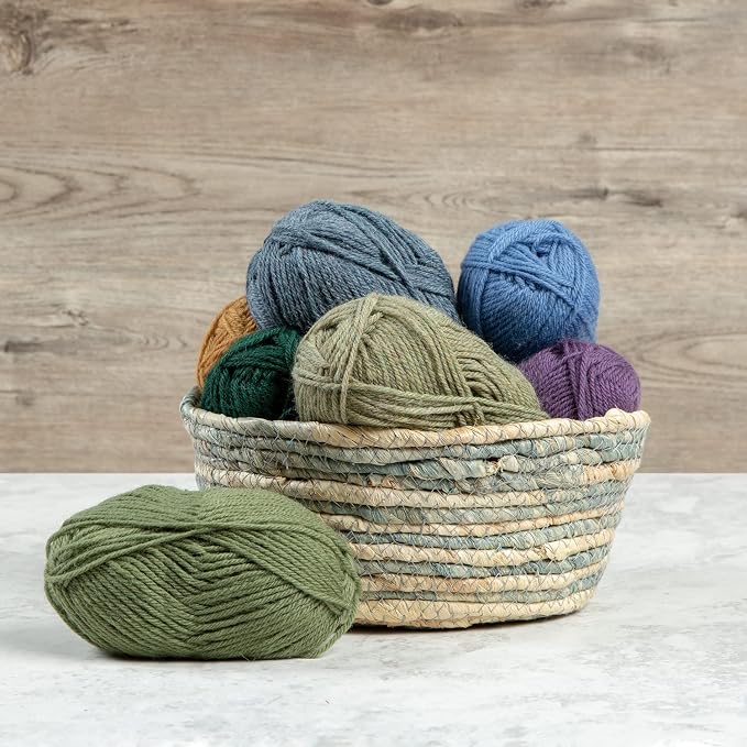 Knit Picks Wool of the Andes Blue 100% Wool Yarn Pack for Knitting | 10 skeins (500g total) of soft worsted weight crocheting yarn in Tranquil color, good for felting. - Image 4