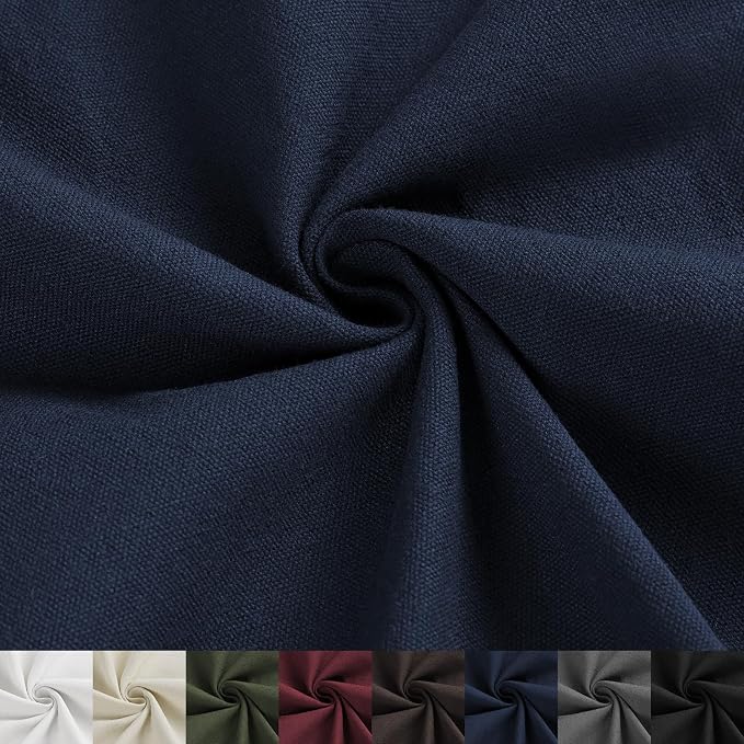 Canvas Fabric 10oz Cotton Upholstery Fabric Drop Cloth 59x36Inch Navy Blue | Soft Duck Canvas Cloth, Thick Cotton Fabric By the Yard for Painting, Embroidery, Sewing, Cushion, Home Decor, Arts & Crafts by konelia