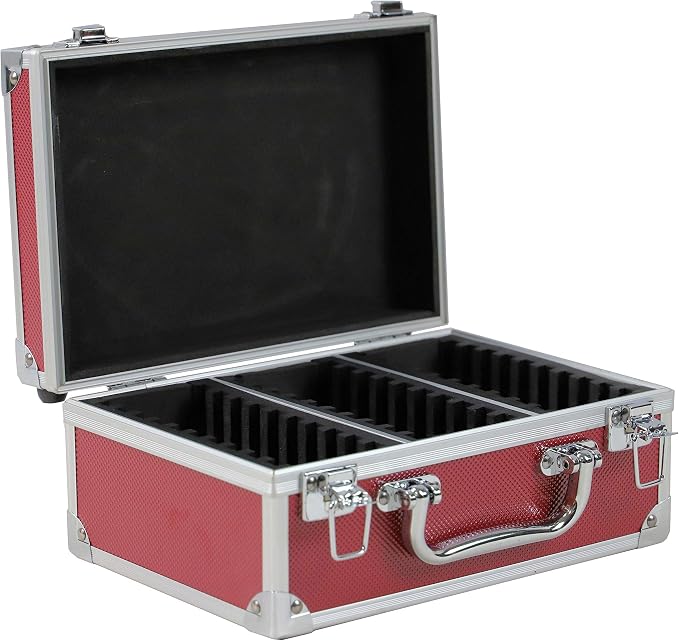 Ursae Minoris Elite Red Aluminum Box with Handle for 30 Certified or Certified-Style Coin Holders NGC, PCGS, ANACS, Elite, Lighthouse, BCW by Ursae+Minoris